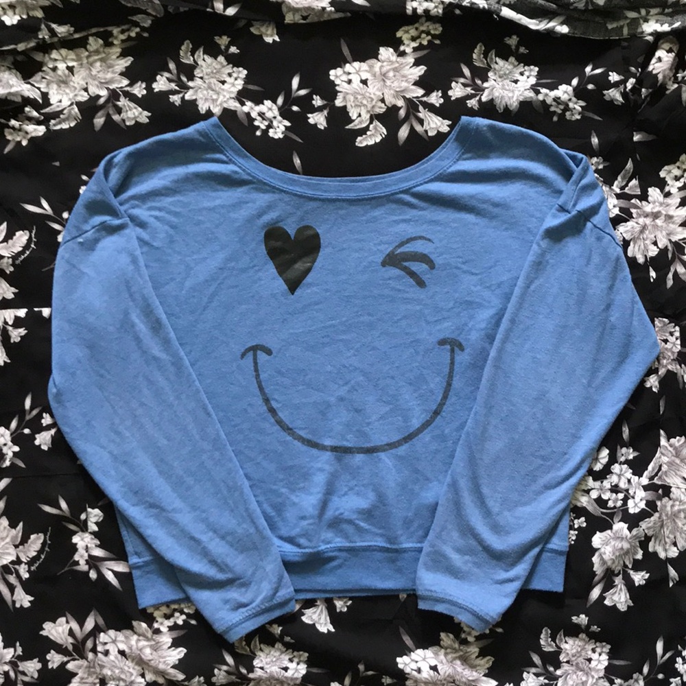 Forever 21 Long Sleeve Blue tee